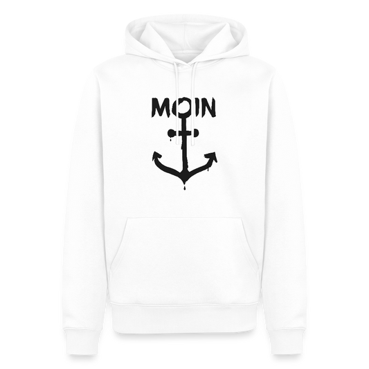 Herren Premium Hoodie - Moin Anker - Weiß