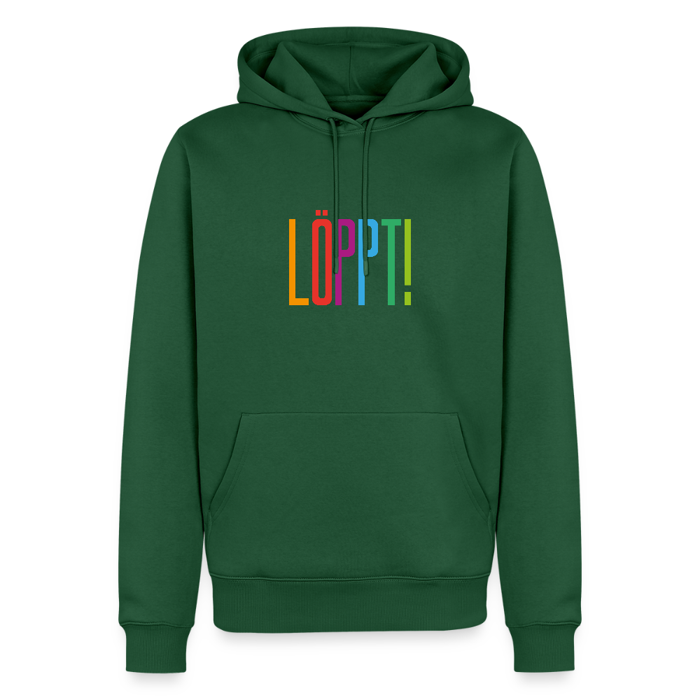 Herren Premium Hoodie - Löppt! - Flaschengrün