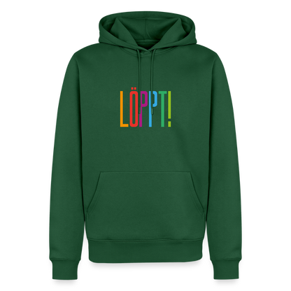 Herren Premium Hoodie - Löppt! - Flaschengrün