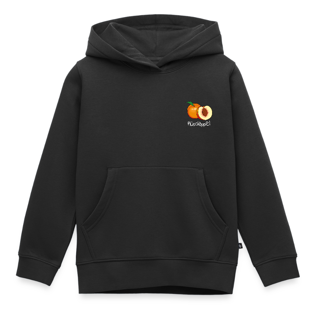 Kinder Premium Hoodie - Plüschappel - Schwarz