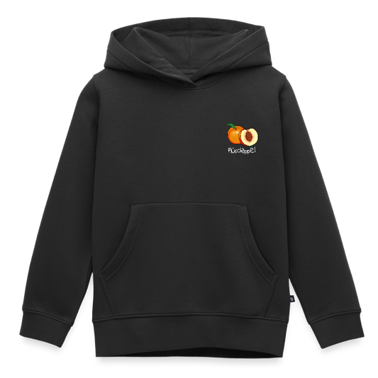 Kinder Premium Hoodie - Plüschappel - Schwarz