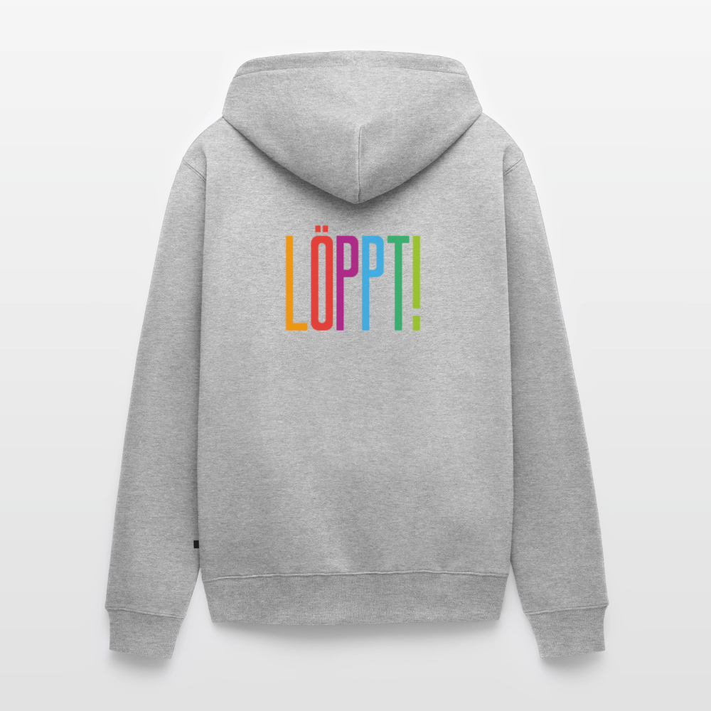 Herren Premium Kapuzenjacke - Löppt! - Grau meliert
