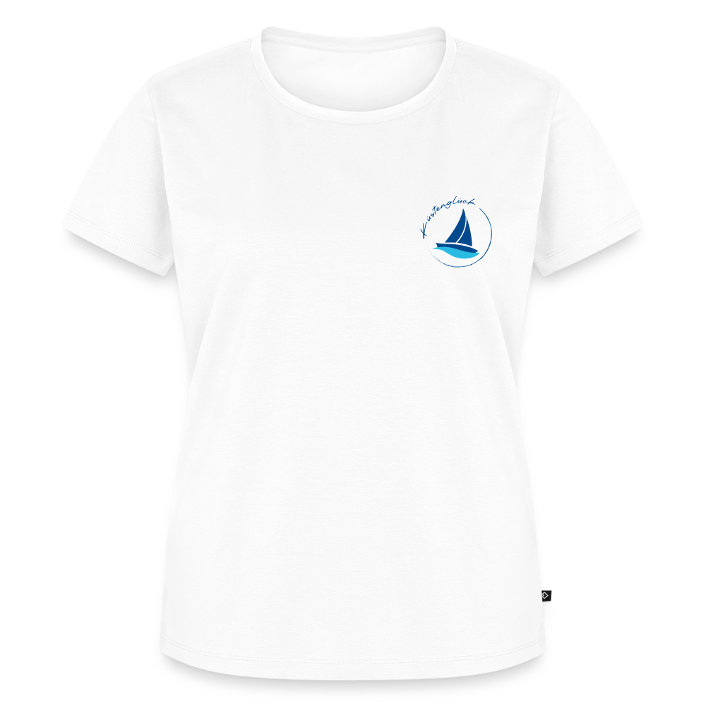 Damen Premium Bio T-Shirt - Küstenglück - Weiß