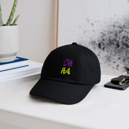 Baseballkappe - Oh ha - Schwarz/Schwarz