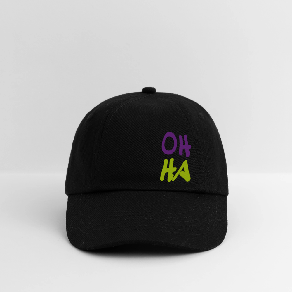 Baseballkappe - Oh ha - Schwarz/Schwarz