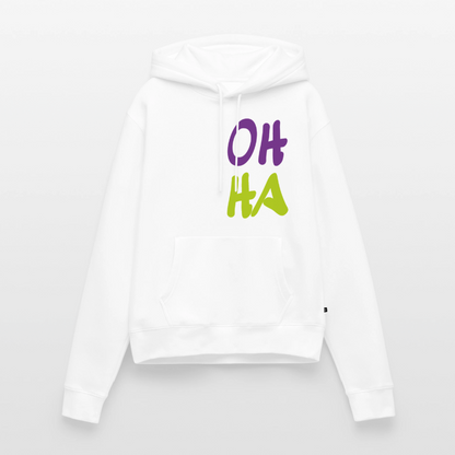 Damen Premium Hoodie - Oh ha - Weiß