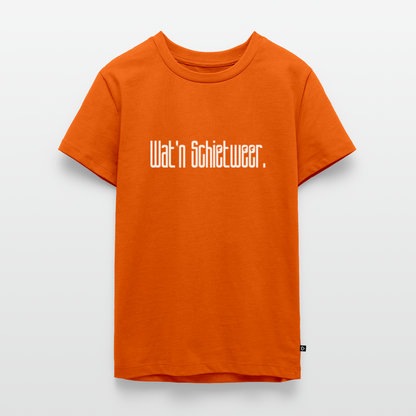 Teenager Premium T-Shirt - wat'n Schietweer (weiss) - Orange 