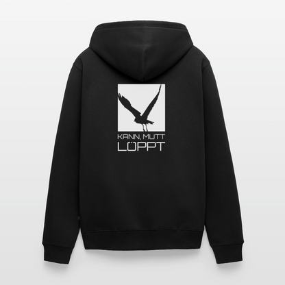 Herren Premium Kapuzenjacke - kann, mutt, löppt - Schwarz