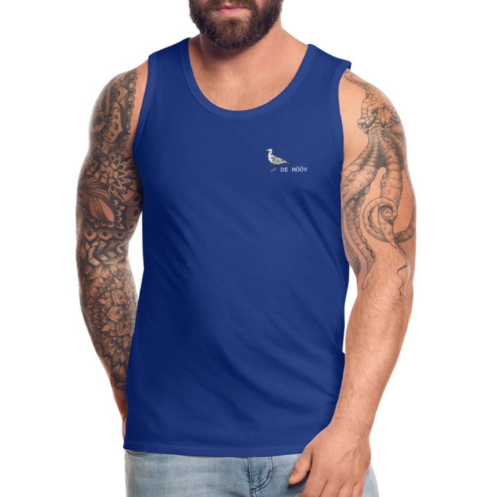 Männer Premium Tank Top - de Mööv (weiss) - Königsblau