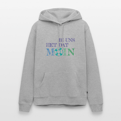 Herren Premium Hoodie - Bi uns het dat Moin - Grau meliert