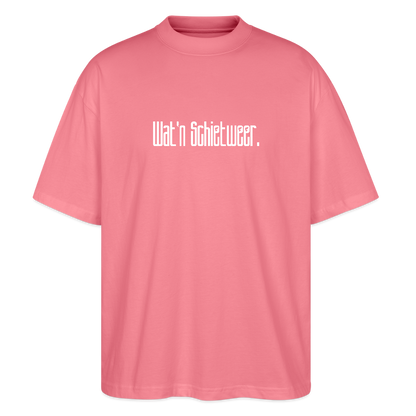 Unisex Oversize Bio-T-Shirt - wat'n Schietweer (weiss) - Pink 