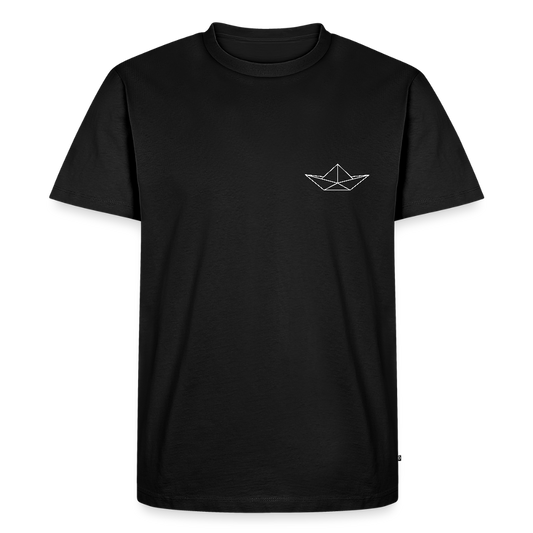 Herren Premium Bio T-Shirt - Origami Boot (weiss) - Schwarz
