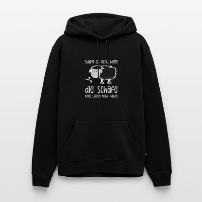 Herren Premium Hoodie - Schaf (weiss) - Schwarz