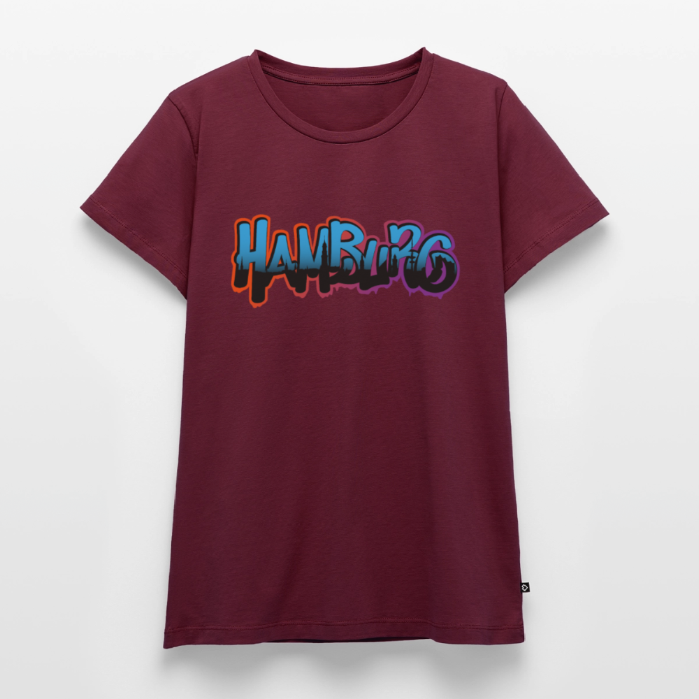 Damen Premium Bio T-Shirt - Hamburg - Burgunderrot