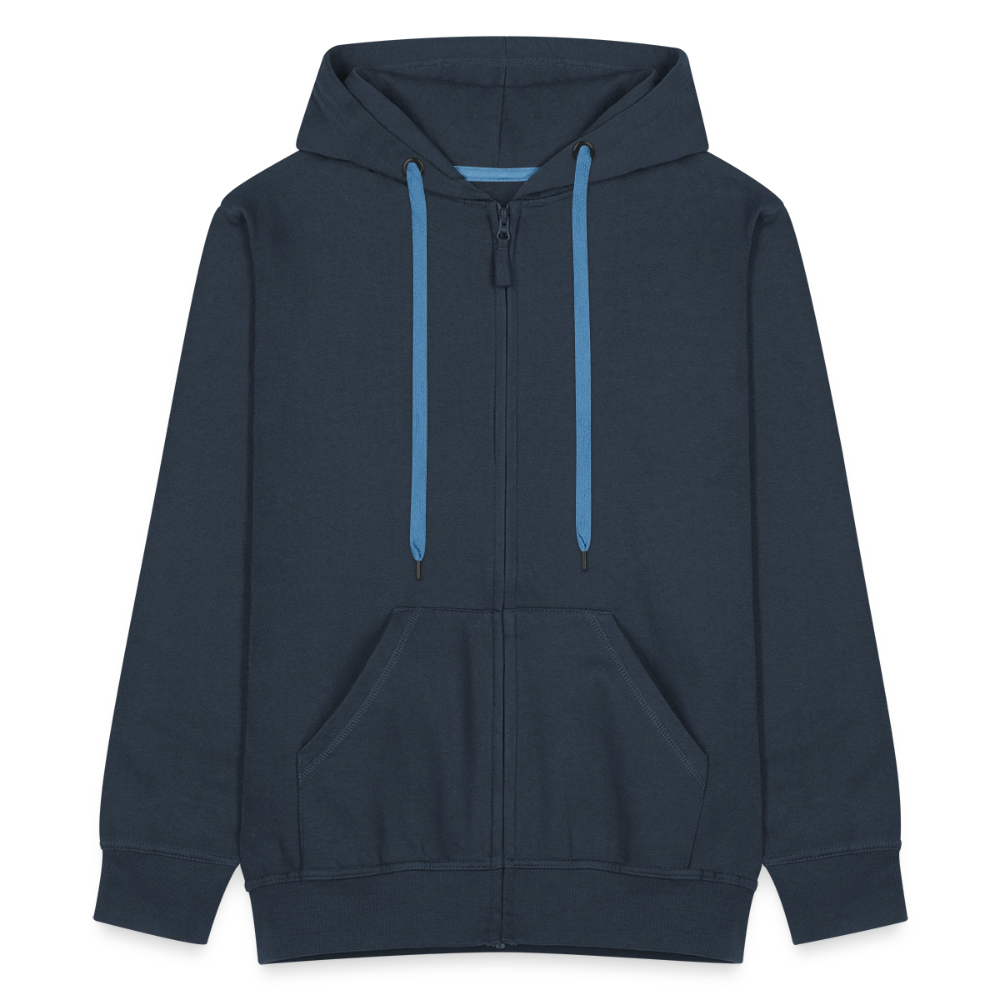 Herren Premium Kapuzenjacke - Schaf (weiss) - Navy