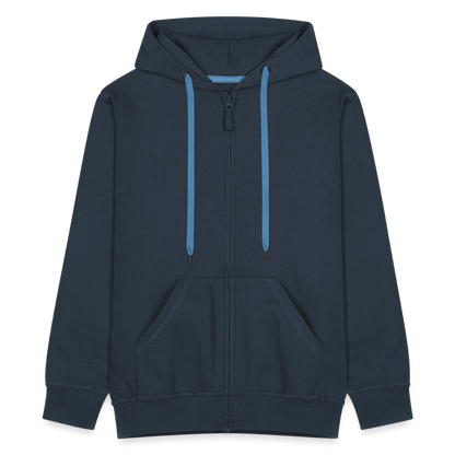 Herren Premium Kapuzenjacke - Schaf (weiss) - Navy