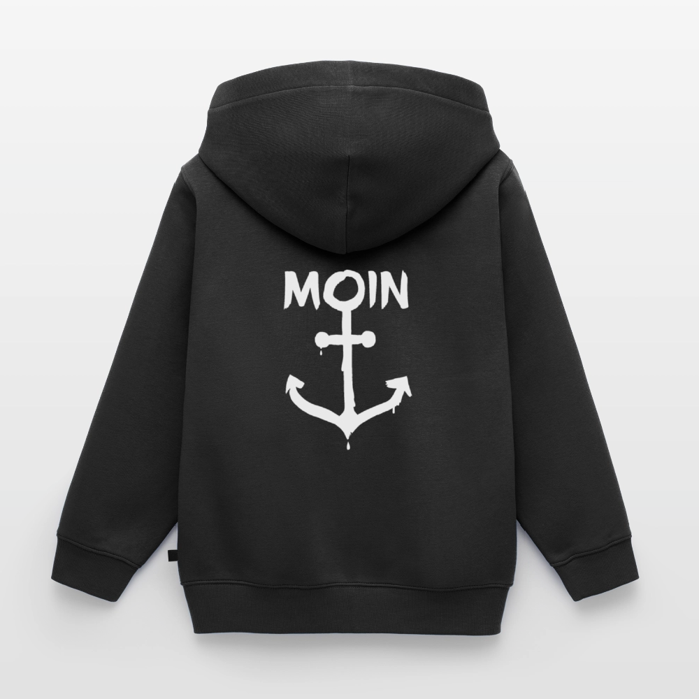 Kinder Premium Hoodie - Moin Anker (weiss) - Schwarz