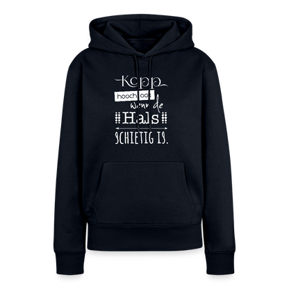 Damen Premium Hoodie - Kopp hooch (weiss) - Navy