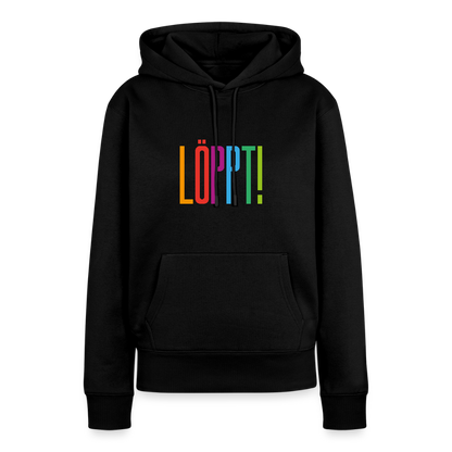 Damen Premium Hoodie - Löppt! - Schwarz