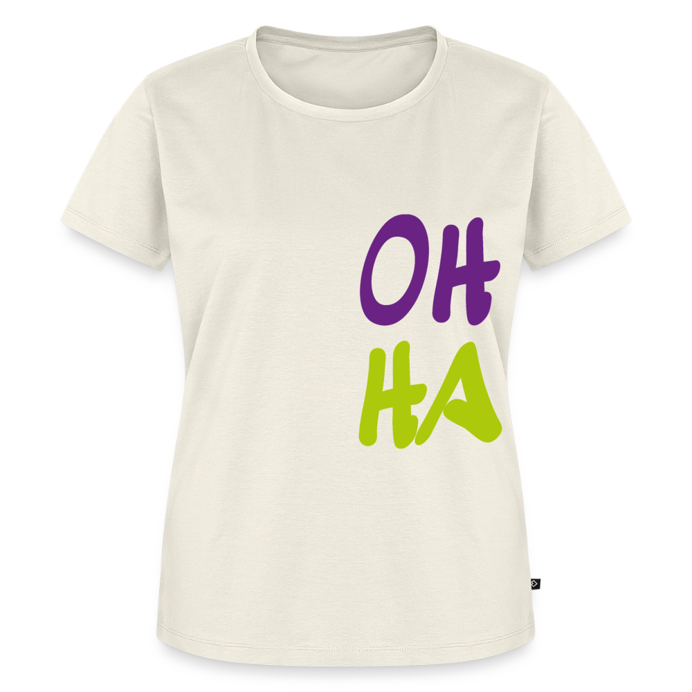 Damen Premium Bio T-Shirt - Oh ha - Naturweiß