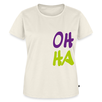 Damen Premium Bio T-Shirt - Oh ha - Naturweiß