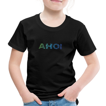 Kinder Premium T-Shirt - Ahoi doodles - Schwarz