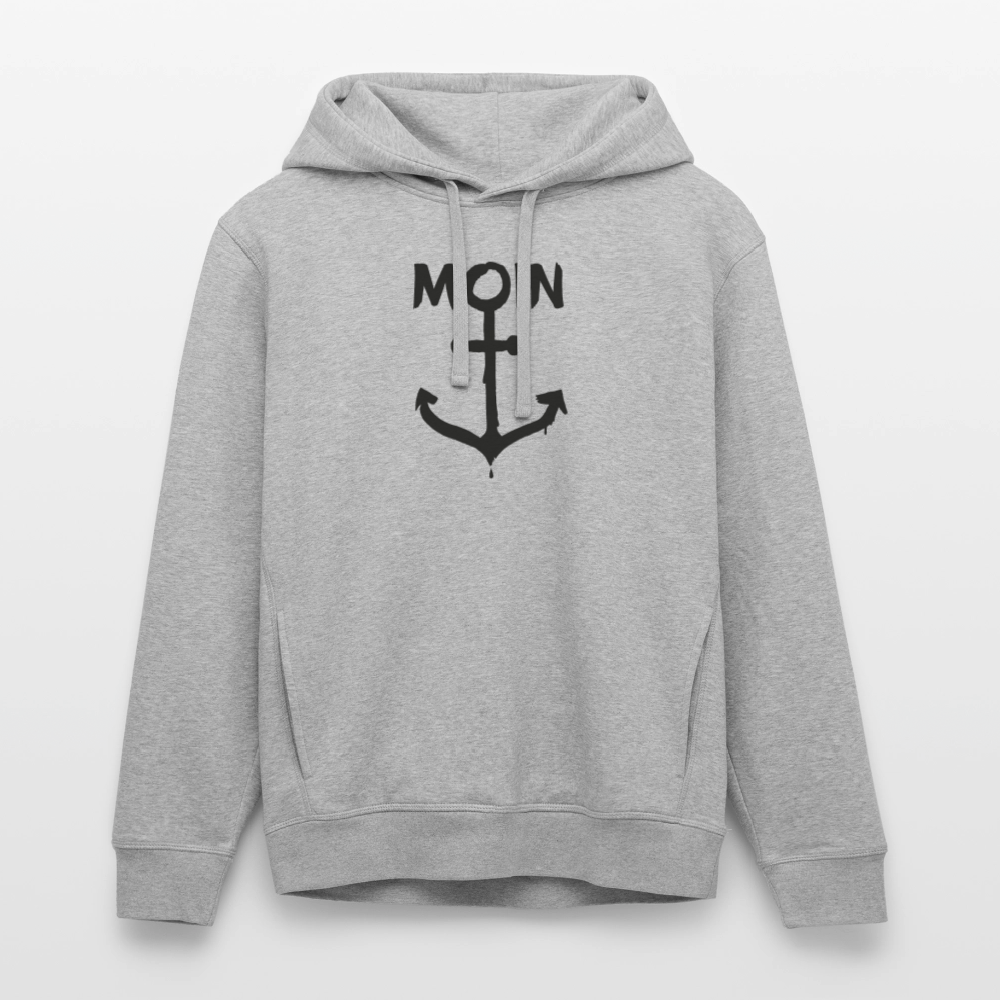 Unisex Bio-Hoodie - Moin Anker - Grau meliert