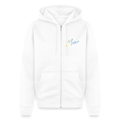 Männer Premium Kapuzenjacke - Meer - Weiß