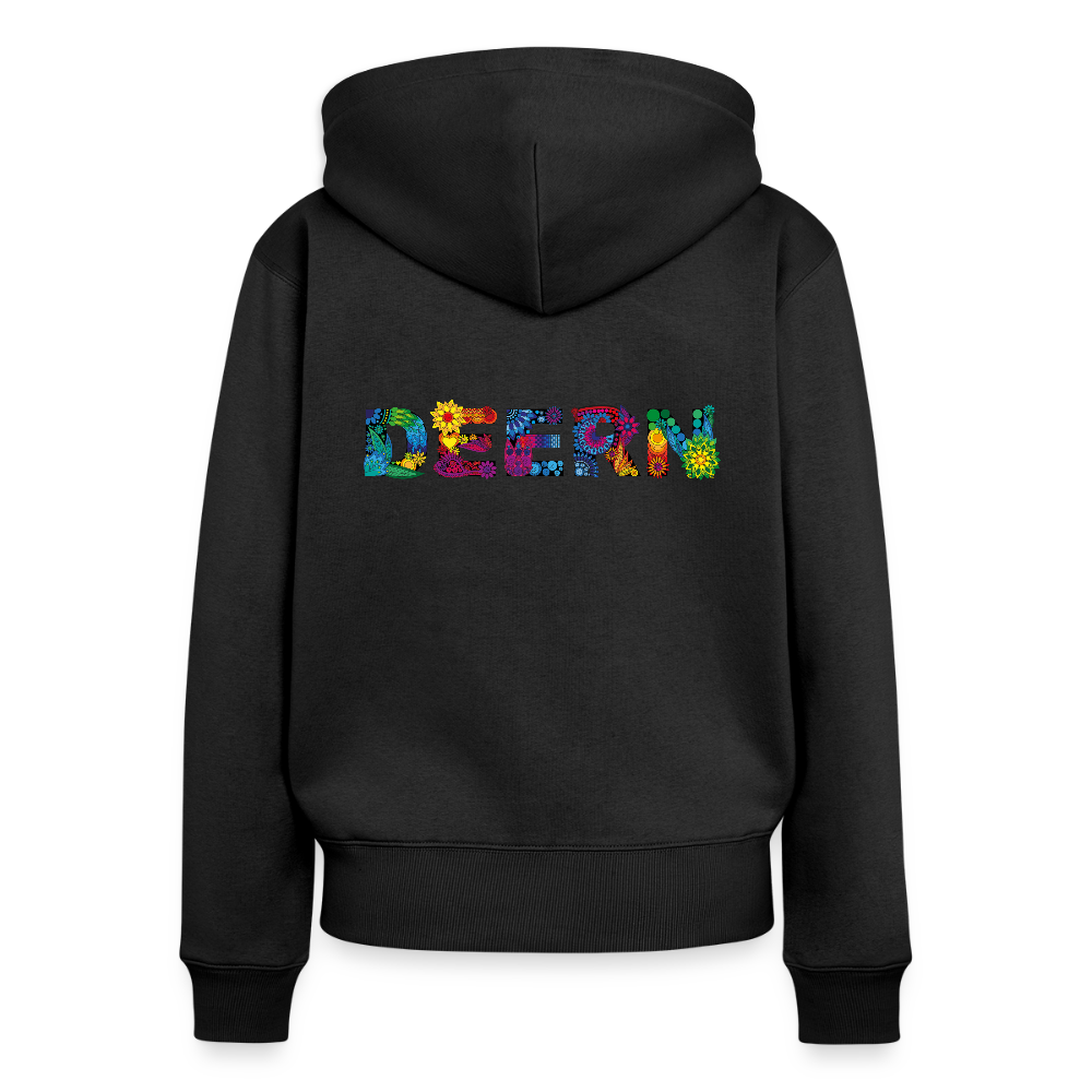 Damen Premium Kapuzenjacke - Deern - Schwarz