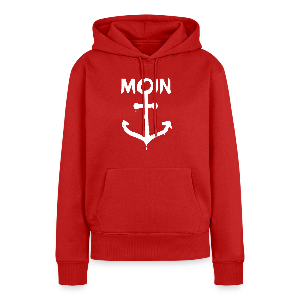 Damen Premium Hoodie - Moin Anker (weiss) - Rot