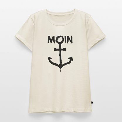 Damen Premium Bio T-Shirt - Moin Anker - Naturweiß