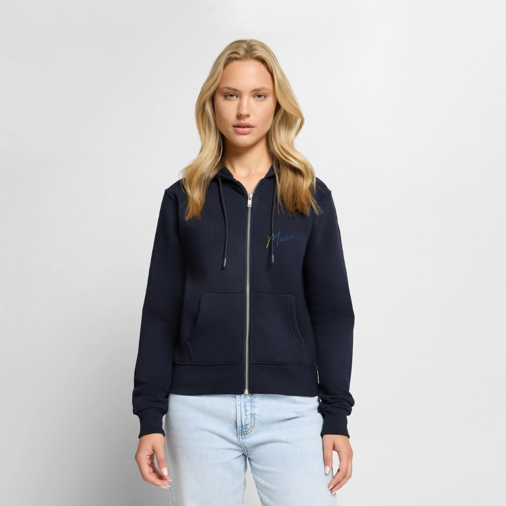 Frauen Premium Kapuzenjacke - Meer - Navy