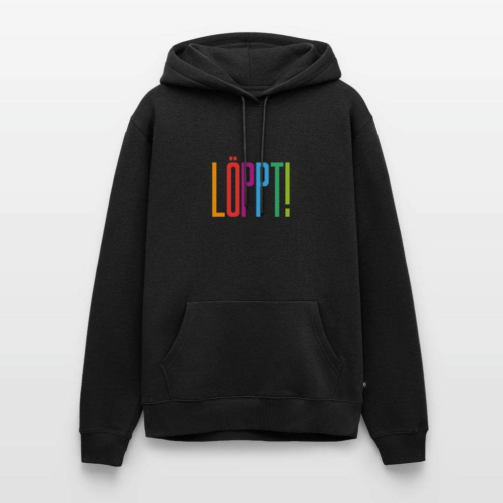 Herren Premium Hoodie - Löppt! - Schwarz
