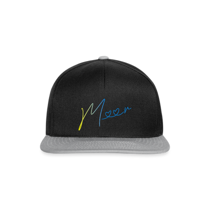Snapback Cap - Meer - Schwarz/Grau