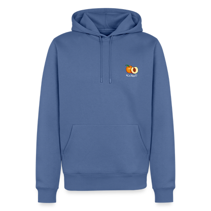 Herren Premium Hoodie - Plüschappel weiß - Taubenblau