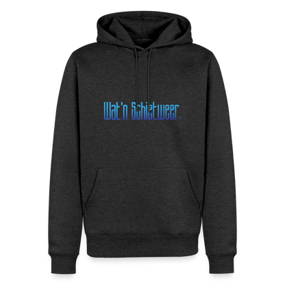 Herren Premium Hoodie - wat'n Schietweer - Anthrazit meliert