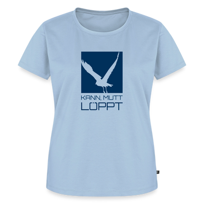 Damen Premium Bio T-Shirt - Kann, mutt, löppt - Hellblau