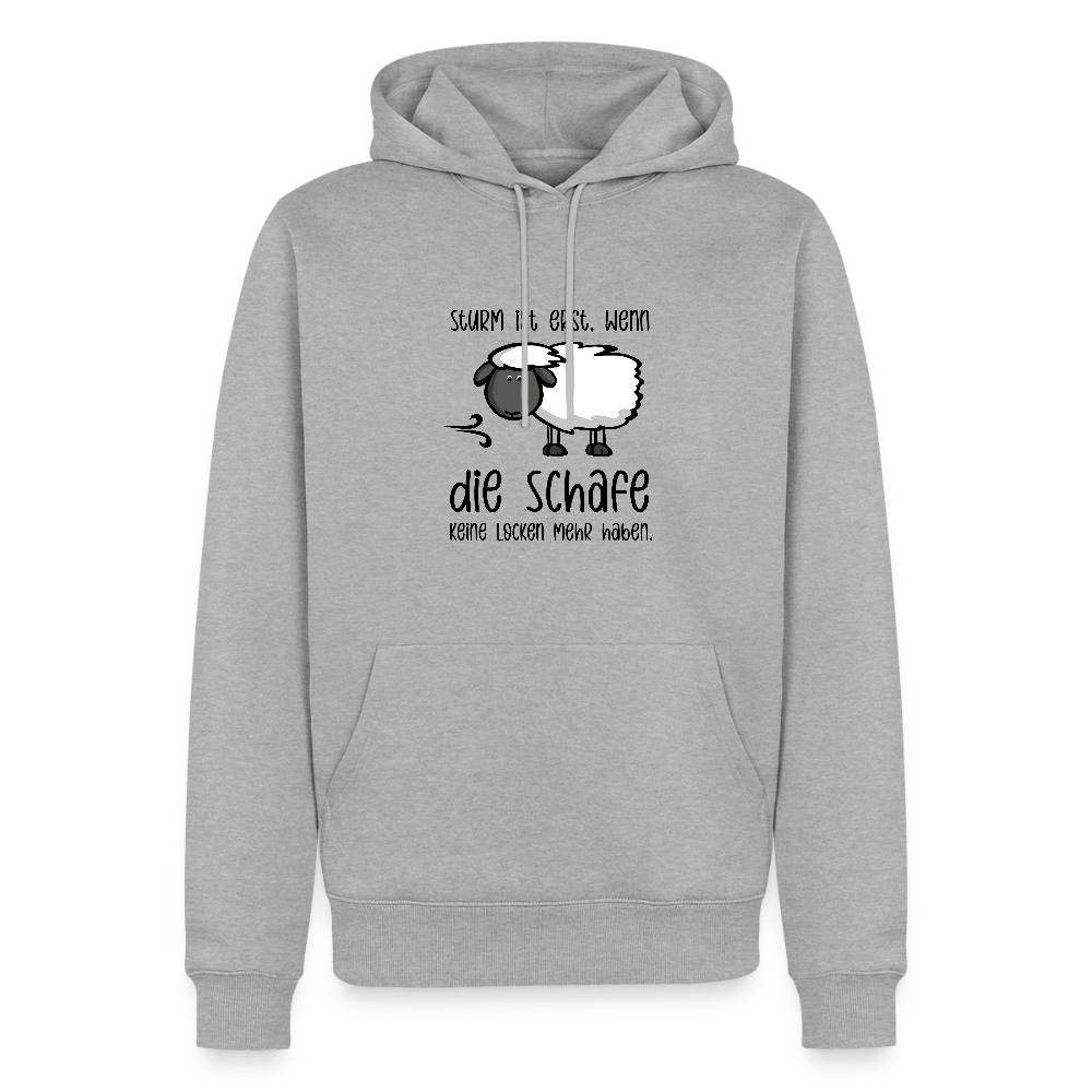 Herren Premium Hoodie - Schaf - Grau meliert
