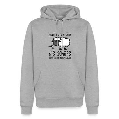 Herren Premium Hoodie - Schaf - Grau meliert