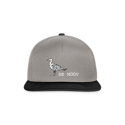 Snapback Cap - de Mööv (weiss) - Graphit/Schwarz