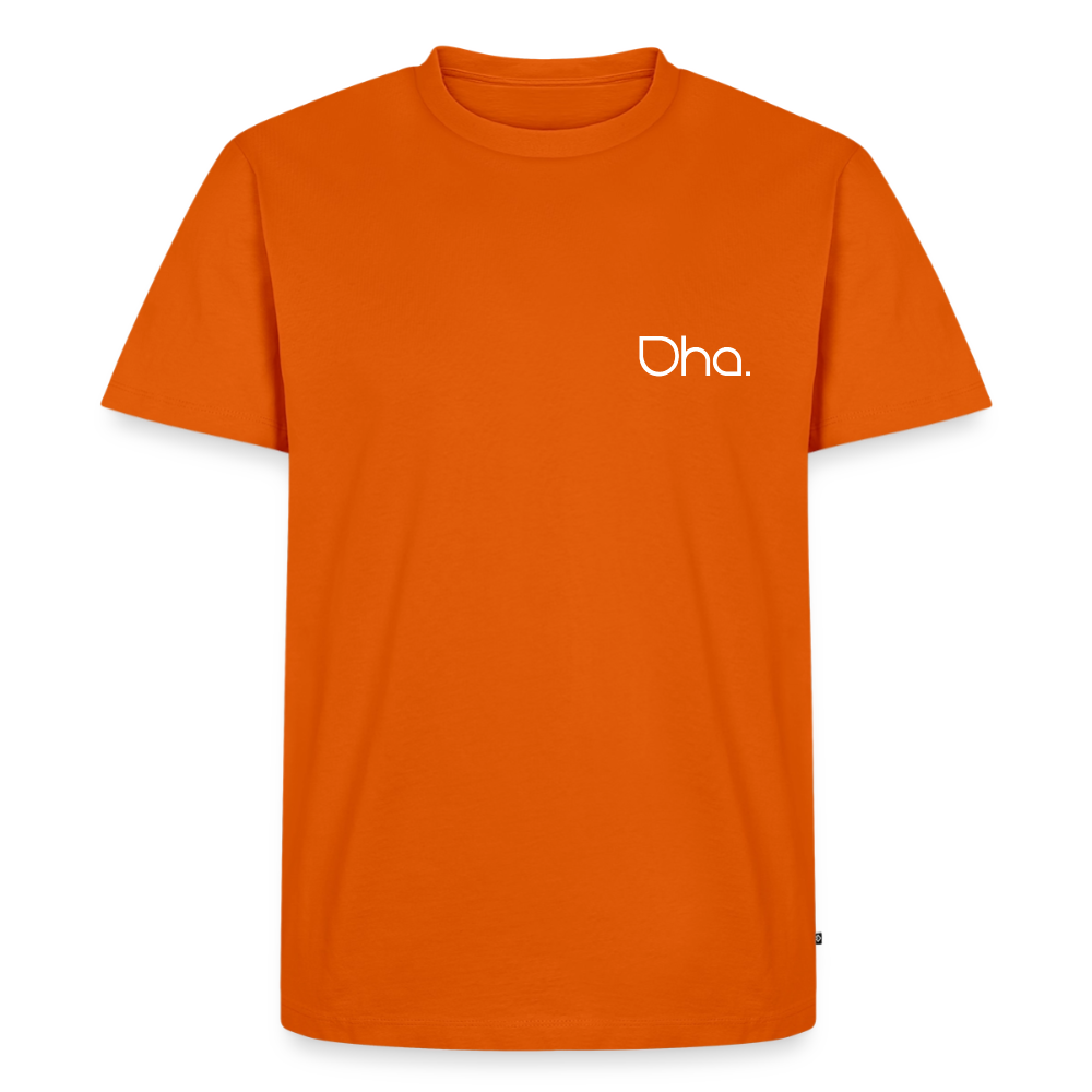 Oha - Herren Premium T-Shirt (weiß) - Orange 