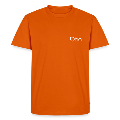 Oha - Herren Premium T-Shirt (weiß) - Orange 