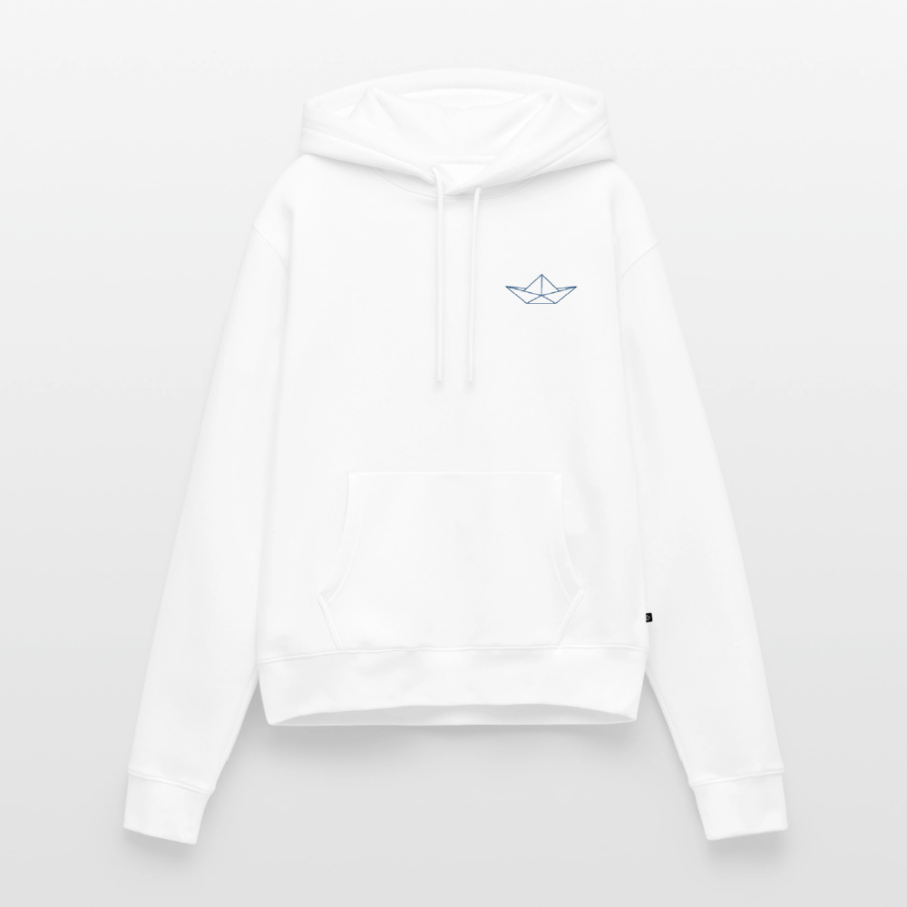 Damen Premium Hoodie - Origami Boot - Weiß