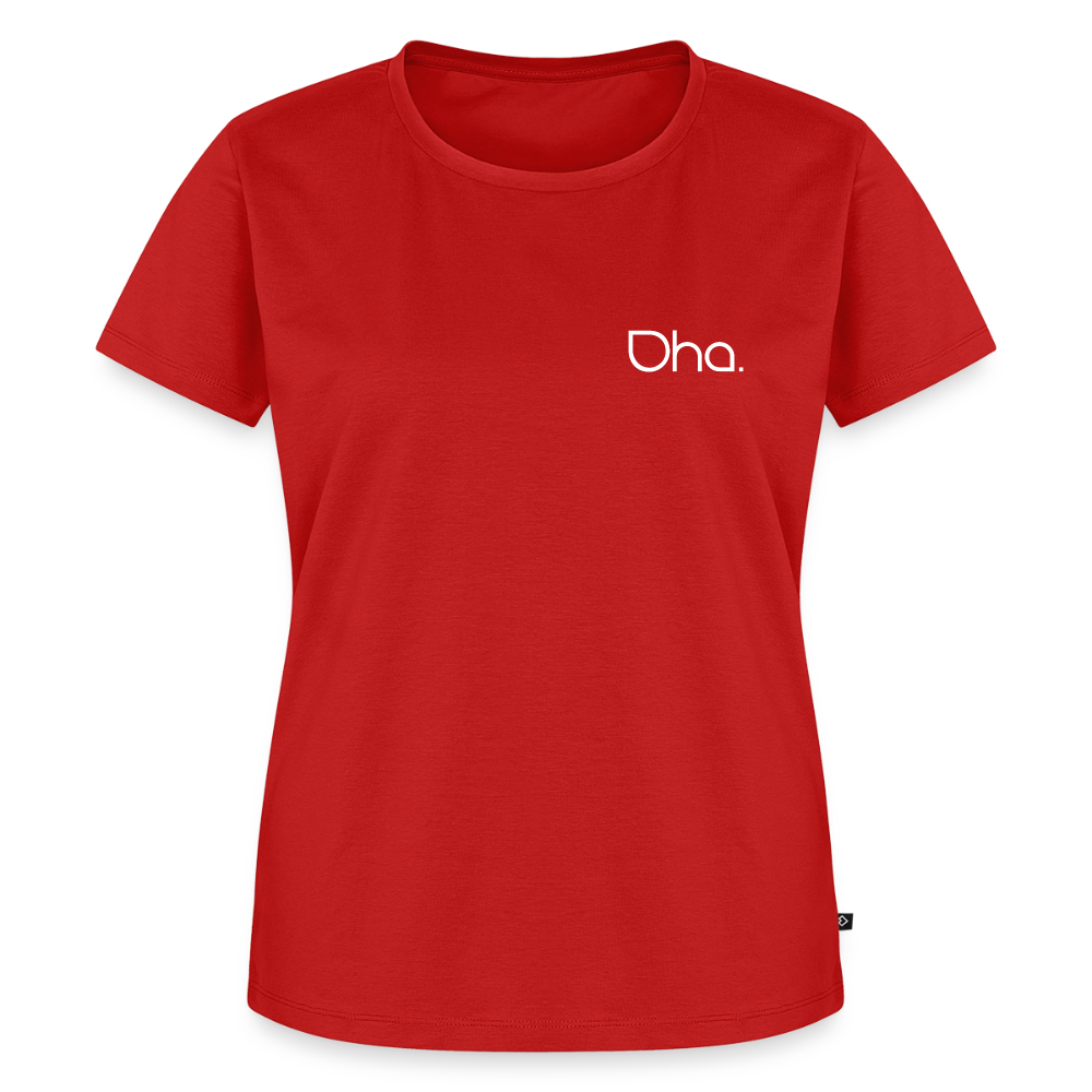 Oha (weiß) - Damen Premium Bio T-Shirt - Rot