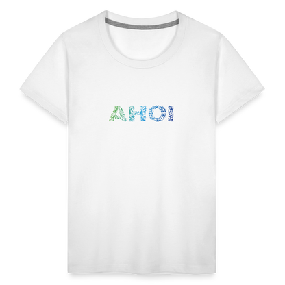 Kinder Premium T-Shirt - Ahoi doodles - Weiß