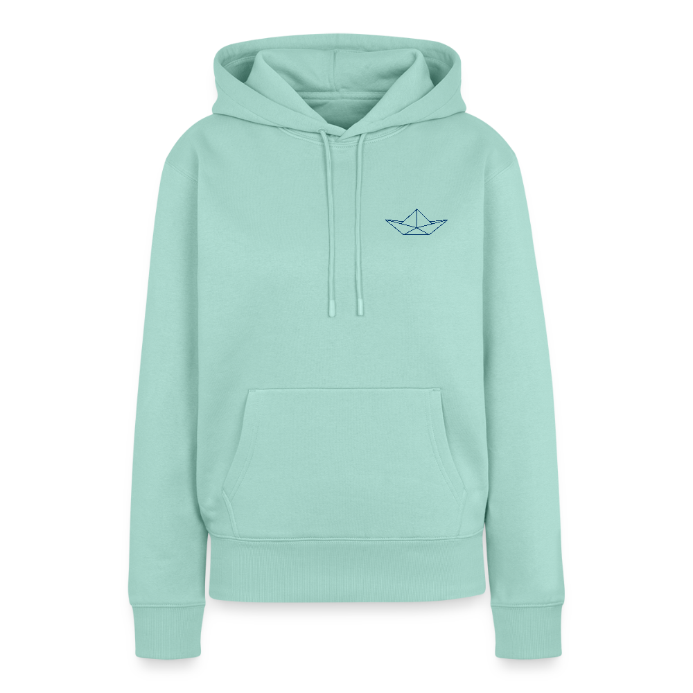 Damen Premium Hoodie - Origami Boot - Mint 