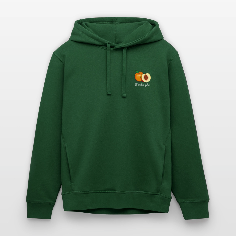 Unisex Bio-Hoodie - Plüschappel (weiss) - Flaschengrün