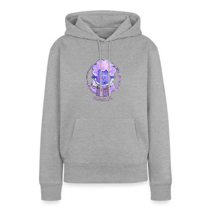 Frauen Premium Hoodie - Eigenwollig - Grau meliert