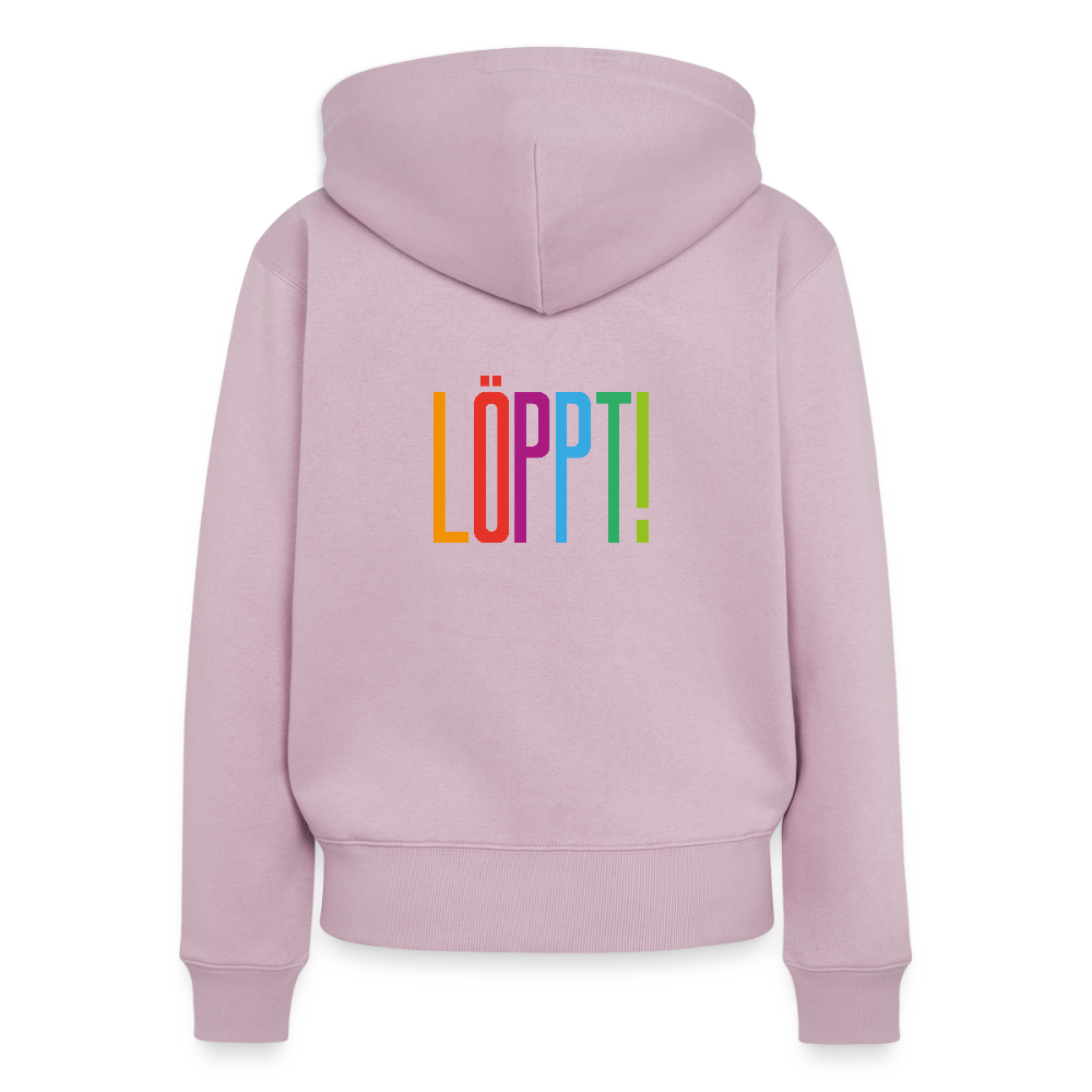 Damen Premium Kapuzenjacke - Löppt! - Altrosa