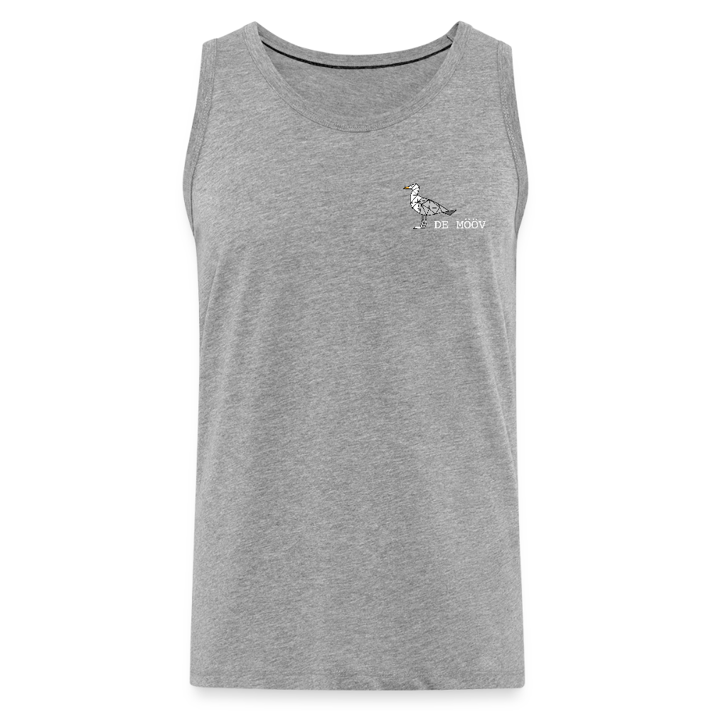 Männer Premium Tank Top - de Mööv (weiss) - Grau meliert